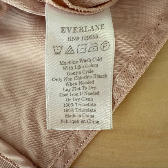 Everlane Go Weave light / Baby Pink Slip Dress Midi length with Side Slit. - Picture 5 of 8